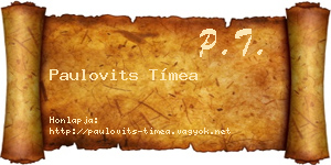 Paulovits Tímea névjegykártya